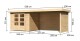 Dřevěný domek KARIBU ASKOLA 3 + přístavek 280 cm včetně zadní a boční stěny (77727) natur LG3240 - thumb (1)