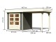 Dřevěný domek KARIBU ASKOLA 2 + přístavek 240 cm (82904) šedý LG1763 - thumb (1)