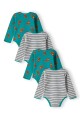 Body kojenecké 4pack, Minoti, 15mbaby 9, modrá - 68/74 | 6-9m - thumb (1)