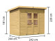 Dřevěný domek KARIBU MERSEBURG 6 (73065) natur LG1748 - thumb (1)