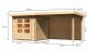 Dřevěný domek KARIBU BASTRUP 2 + přístavek 300 cm včetně zadní stěny (9301) natur LG2818 - thumb (1)