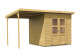Dřevěný domek KARIBU MERSEBURG 5 + přístavek 166 cm (68767) natur LG1703 - thumb (0)