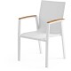 Zumm Garden Furniture® Zahradní hliníková židle leon teak bílá - thumb (0)