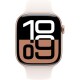 Apple Watch Series 10 46mm Růžově zlatý hliník se světle ruměnným sportovním řemínkem M/L - thumb (1)