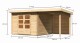 Dřevěný domek KARIBU BASTRUP 5 + přístavek 200 cm včetně zadní stěny (9309) natur LG3017 - thumb (1)