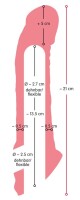 Nature Skin Penis Sleeve with Extension 21 cm - thumb (2)