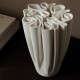 Váza DEDALI 25,5 cm, bílá, kamenina, ferm LIVING - thumb (2)