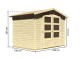 Dřevěný domek KARIBU AMBERG 3 (82972) natur LG1755 - thumb (1)