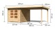 Dřevěný domek KARIBU BASTRUP 4 + přístavek 300 cm (73298) natur LG2857 - thumb (1)