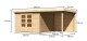 Dřevěný domek KARIBU ASKOLA 6 + přístavek 240 cm včetně zadní stěny (23503) natur LG3285 - thumb (1)