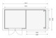 Dřevěný domek KARIBU KERKO 3 + přístavek 240 cm (82932) natur LG2952 - thumb (2)