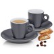 KELA Hrnek na espresso s podšálkem sada 4 ks MATTIA šedá KL-12751 - thumb (2)
