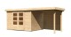 Dřevěný domek KARIBU ASKOLA 5 + přístavek 240 cm včetně zadní stěny (9155) natur LG3275 - thumb (0)