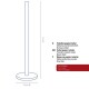 KELA Držák toaletního papíru Carta kovový černý 57,0cm 15,0cm KL-22826 - thumb (2)