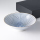 Ramen mísa RADIATING LINES BLUE & WHITE 25 cm, 900 ml, MIJ - thumb (3)