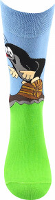 Ponožky Boma - KR 211, modrá / zelené chodidlo Barva: Modrá, Velikost: 43-46 - thumb (0)