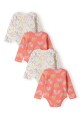 Body kojenecké 4pack, Minoti, 16mbabay 9, růžová - 56/62 | 0-3m - thumb (1)