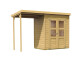 Dřevěný domek KARIBU MERSEBURG 2 + přístavek 166 cm (68762) natur LG1749 - thumb (0)