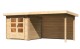 Dřevěný domek KARIBU BASTRUP 2 + přístavek 300 cm včetně zadní stěny (9301) natur LG2818 - thumb (0)