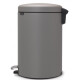 Pedálový odpadkový koš NEWICON 20 l, minerální šedá, Brabantia - thumb (1)