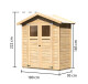 Dřevěný domek KARIBU DAHME 0 (45278) natur LG3069 - thumb (1)
