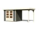 Dřevěný domek KARIBU ASKOLA 4 + přístavek 240 cm (92070) šedý LG1719 - thumb (0)