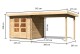 Dřevěný domek KARIBU BASTRUP 2 + přístavek 300 cm (91530) natur LG2807 - thumb (1)