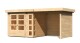 Dřevěný domek KARIBU KERKO 3 + přístavek 240 cm včetně zadní a boční stěny (82934) natur LG2956 - thumb (0)