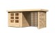 Dřevěný domek KARIBU ASKOLA 2 + přístavek 240 cm včetně zadní a boční stěny (9166) natur LG3216 - thumb (0)