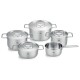 Sada hrnců PURE, sada 5 ks, stříbrná, nerezová ocel, Fissler - thumb (0)