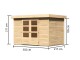 Dřevěný domek KARIBU ASKOLA 4 (73061) natur LG1708 - thumb (1)