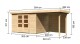 Dřevěný domek KARIBU ASKOLA 5 + přístavek 240 cm včetně zadní stěny (9155) natur LG3275 - thumb (1)