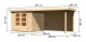 Dřevěný domek KARIBU ASKOLA 3,5 + přístavek 280 cm včetně zadní stěny (9149) natur LG3250 - thumb (1)