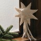 Hvězda na vánoční stromek VELA 22 x 38 cm, bílá, bavlna, ferm LIVING - thumb (4)