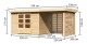 Dřevěný domek KARIBU ASKOLA 4 + přístavek 240 cm včetně zadní a boční stěny (9179) natur LG3264 - thumb (1)
