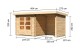 Dřevěný domek KARIBU BASTRUP 2 + přístavek 200 cm včetně zadní a boční stěny (73314) natur LG2944 - thumb (1)