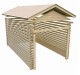 Dřevěná garáž KARIBU 43545 40 mm natur LG1887 - thumb (5)