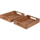 EXCELLENT Sada servírovacích podnosů 3 ks teak KO-J11301330 - thumb (2)