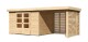 Dřevěný domek KARIBU ASKOLA 5 + přístavek 240 cm včetně zadní a boční stěny (9158) natur LG3279 - thumb (0)