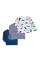 Tričko kojenecké 3pack, Minoti, Jurassic 10, modrá - 56/62 | 0-3m - thumb (0)