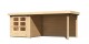 Dřevěný domek KARIBU ASKOLA 2 + přístavek 280 cm včetně zadní stěny (9167) natur LG3218 - thumb (0)