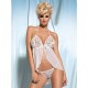 Košilka Obsessive Amoresa babydoll - bílá - S/M - thumb (0)