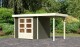 Dřevěný domek KARIBU ASKOLA 3 + přístavek 150 cm (23497) šedý LG3228 - thumb (2)