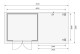 Dřevěný domek KARIBU ASKOLA 3 + přístavek 240 cm včetně zadní stěny (9171) šedý LG3232 - thumb (3)