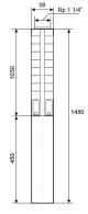 Ponorné čerpadlo EVAK V4S-2M40, 400V, 2,2kW, 2m kabelu - thumb (2)