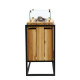 Oddělovací ohniště Cosiloft divider černý rám / teak COSI - thumb (4)