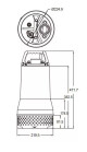 Kalové stavební čerpadlo 50 EUB-5.20SAK, 230V, 1.5kW, plovák - thumb (2)