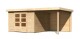 Dřevěný domek KARIBU ASKOLA 6 + přístavek 240 cm včetně zadní stěny (23503) natur LG3285 - thumb (0)