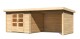 Dřevěný domek KARIBU BASTRUP 5 + přístavek 300 cm včetně zadní a boční stěny (73329) natur LG3019 - thumb (0)