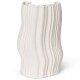Váza MOIRE 30 cm, bílá, kamenina, ferm LIVING - thumb (7)